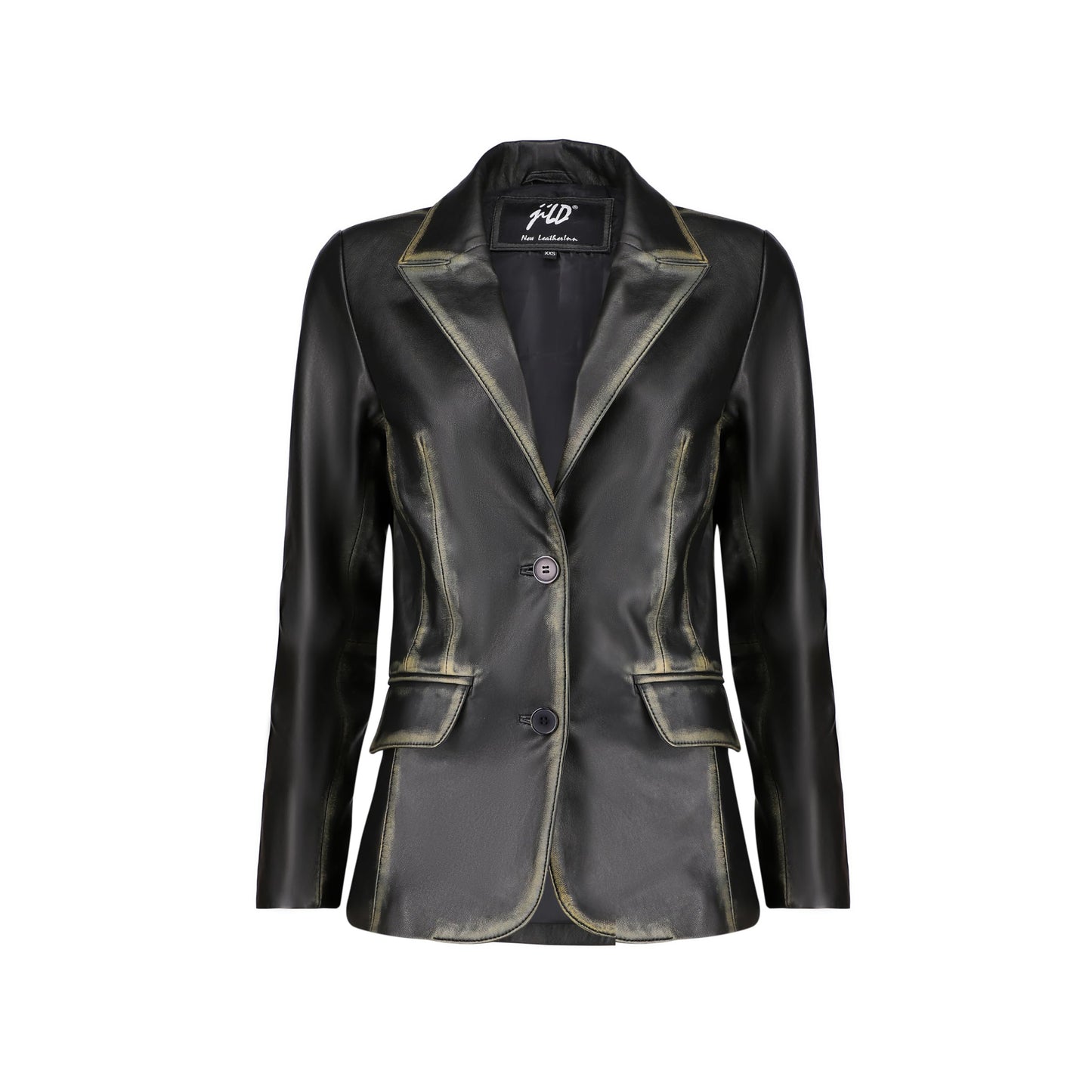 Jild Classic Style Leather Blazer Women - Casual Coat Leather Jacket Women (LC-Rub-XXL)