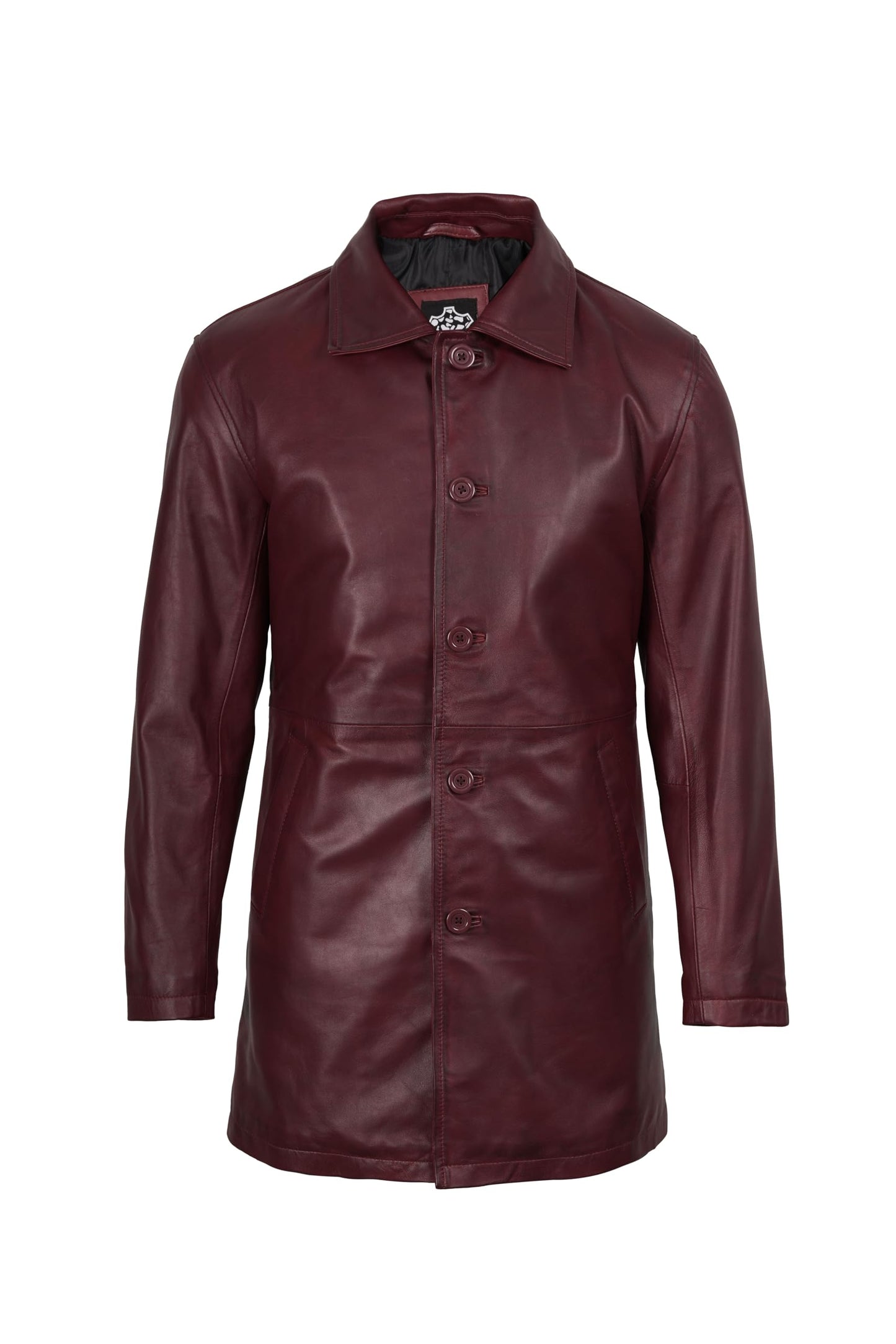fjackets Genuine Leather Jacket Mens - Real Lambskin Leather Coat Men | [1507112] Suprnatural Maroon Wax, S