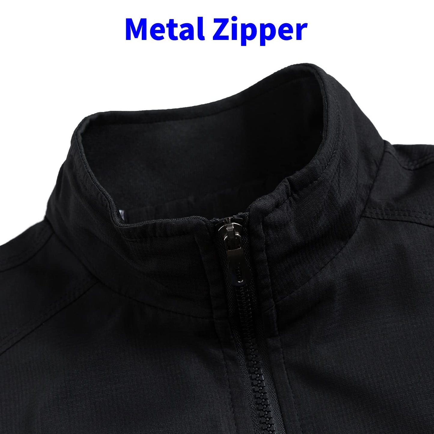 TLZC Men's Casual Jacket Outdoor Windbreaker Lightweight Softshell Flight Bomber Jackets (Black, X-Large)
