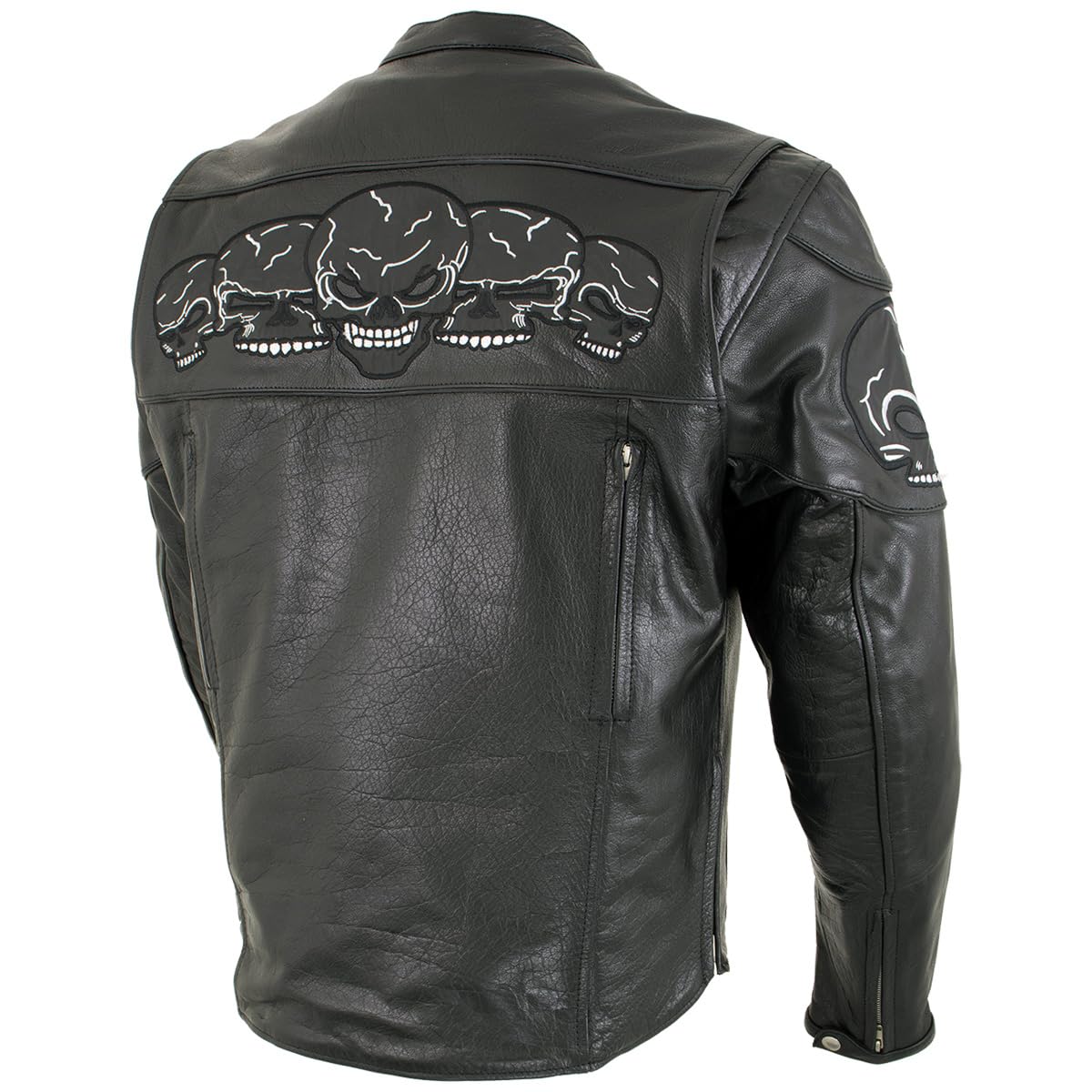 Milwaukee Leather Men's Racer Style Premium Leather Motorcycle Jackets - Medium