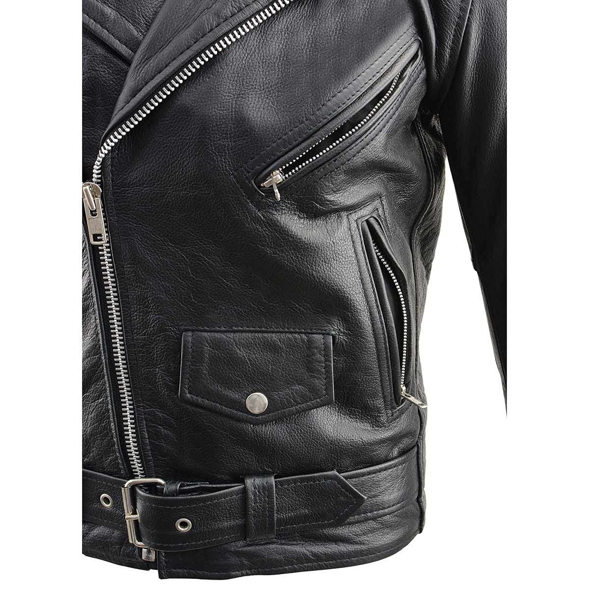 Milwaukee LKM1781-BLK-L Men's Motorcycle Jacket (Black, Large)