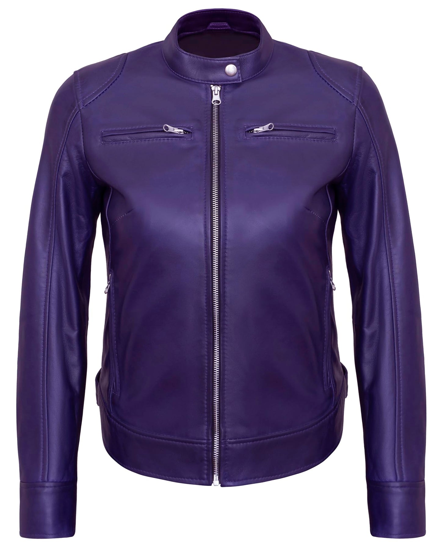 UrbanFocal Purple Leather Jacket Women Outerwear | [101008002] Prpl Ddge, S