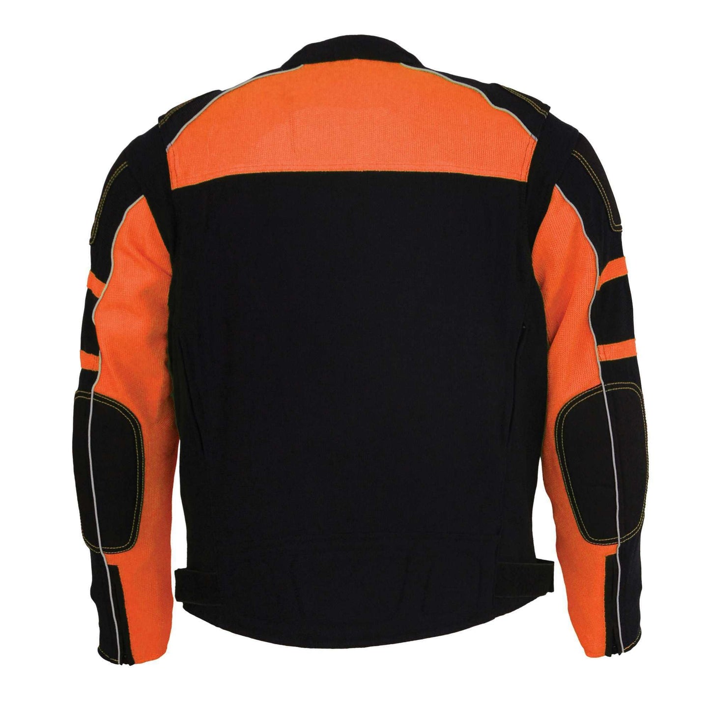 Milwaukee Leather Men’s CE Armored All-Season Motorcycle Jacket – Impact Protection Textile Racer Design - X-Large