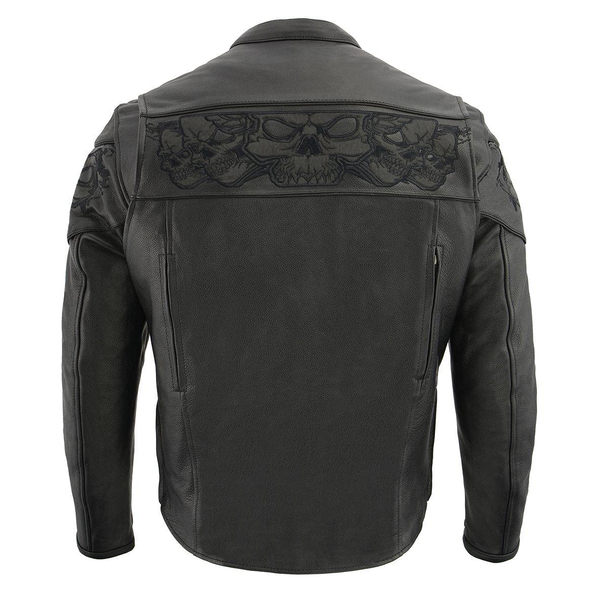 Milwaukee Leather Men's Classic Premium Leather Motorcycle Jacket with Cool-Tec Climate Control Treatement - X-Large