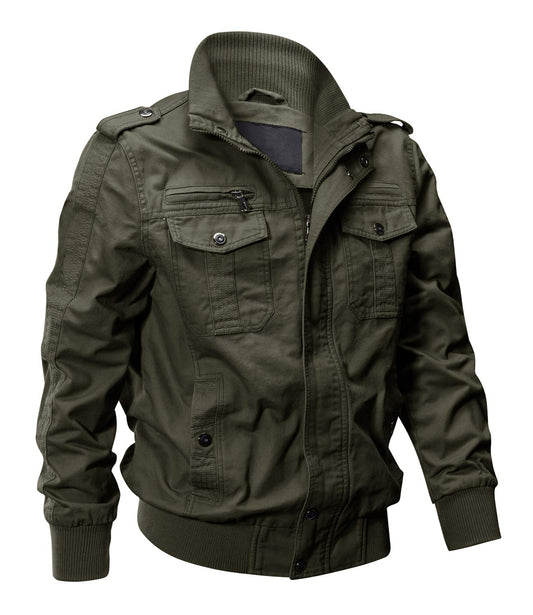 EKLENTSON Mens Military Flight Jackets Winter Light Workwear Army Green L
