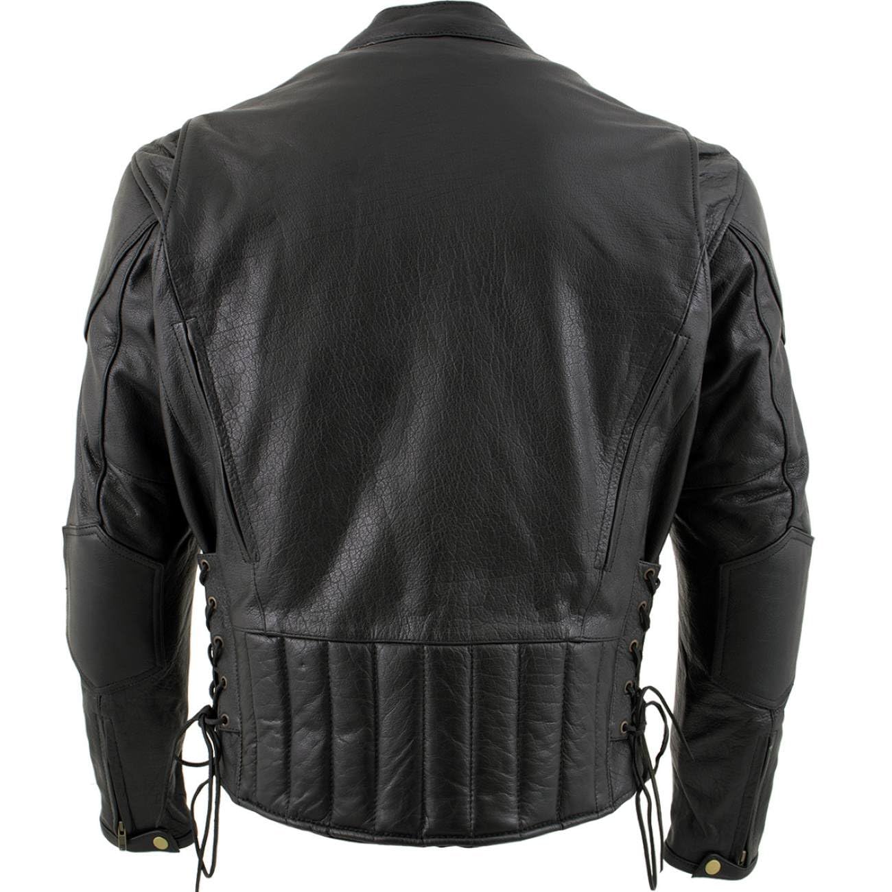 Milwaukee Leather Men's Racer Style Premium Leather Motorcycle Jackets - Medium