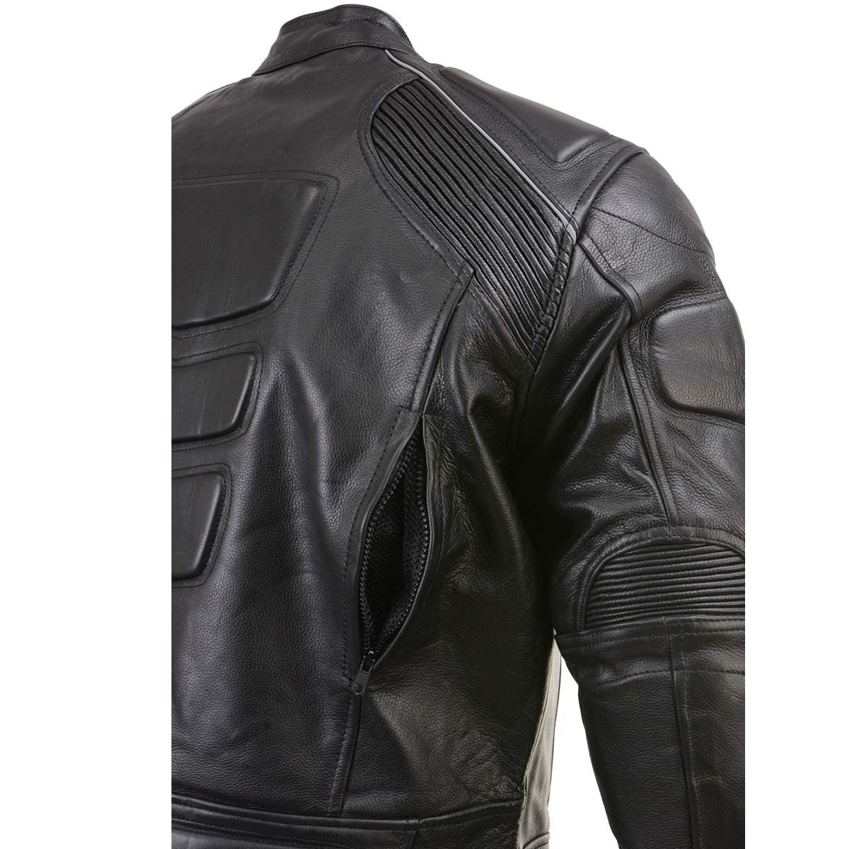 Milwaukee Leather Men's Racer Style Premium Leather Motorcycle Jackets - Small
