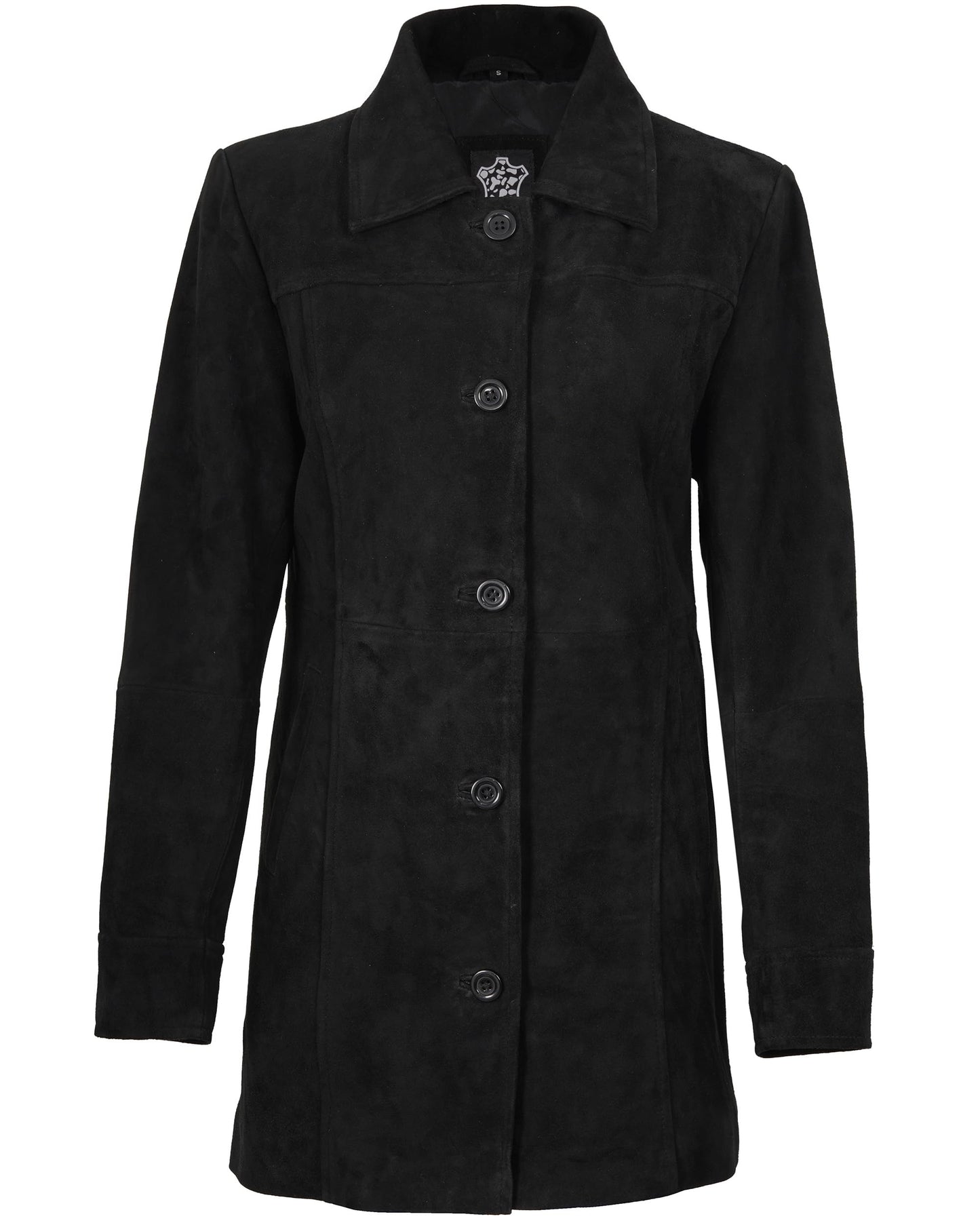 Decrum Women Leather Jacket - Leather Coat Suede Women | [1328874] Kands Suede Blck, L