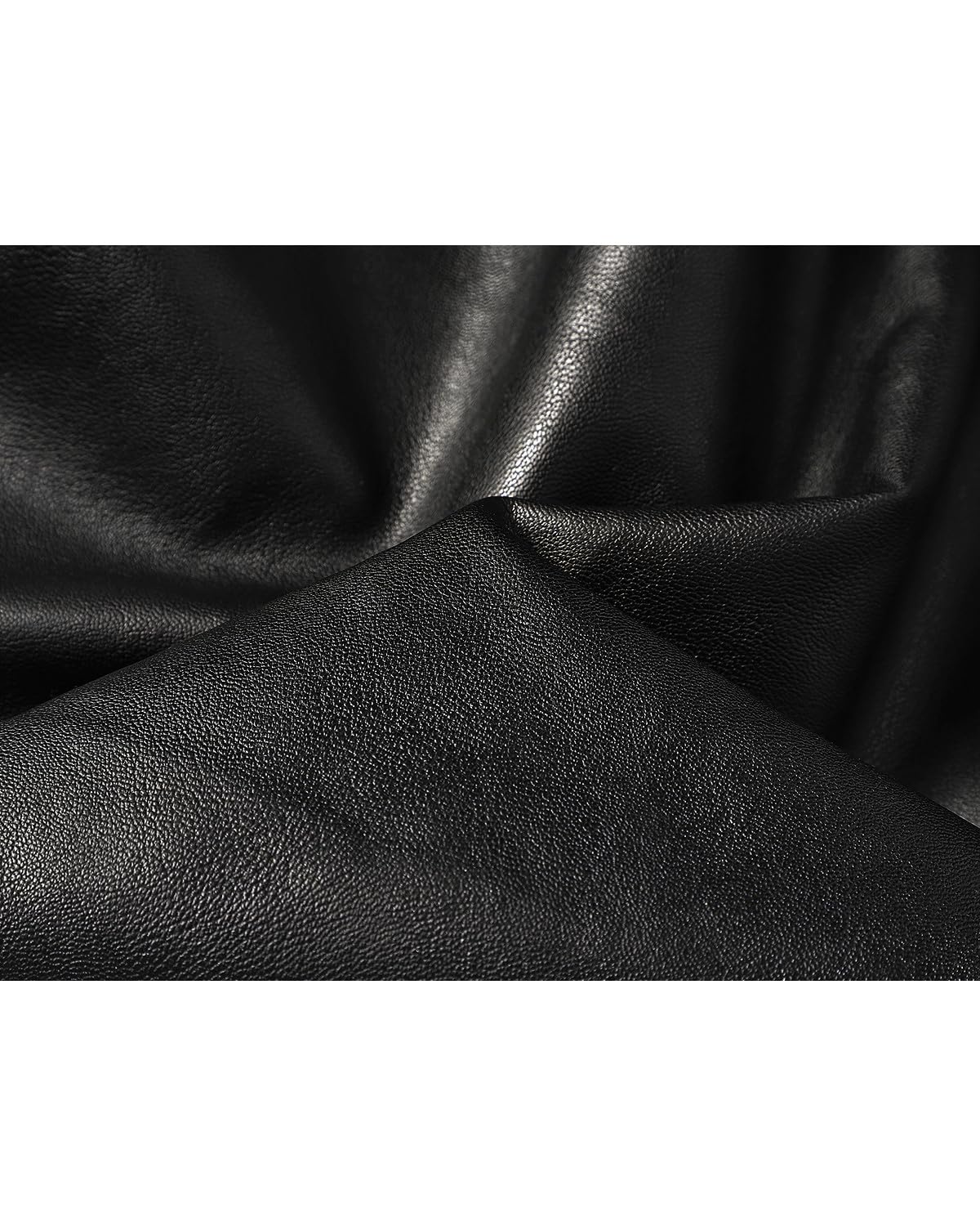Fairylinks Leather Racer Jacket Men Slim Fit Motorcyle Black Small