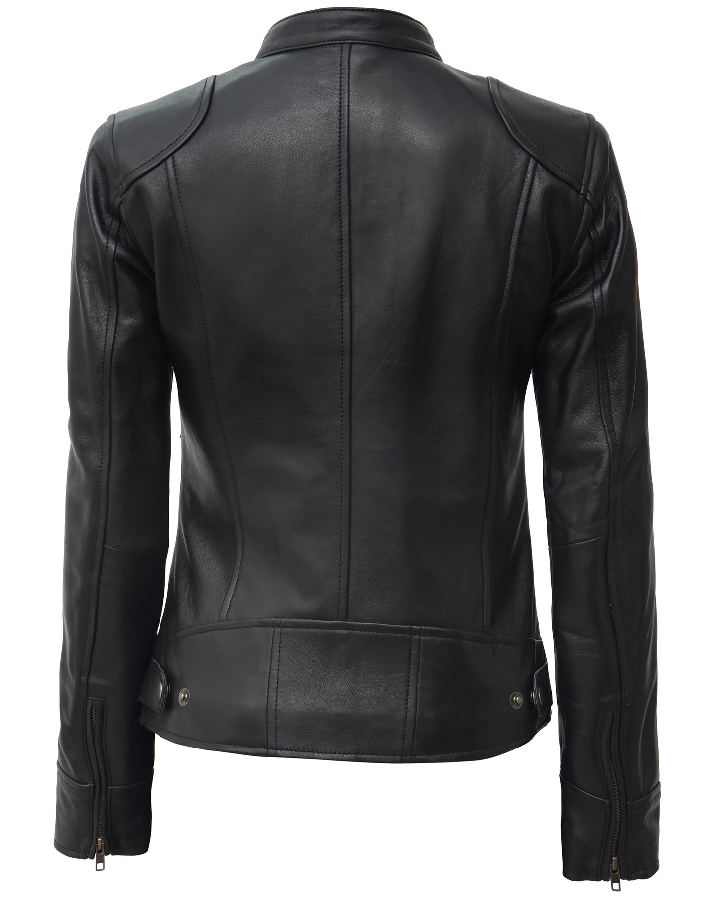 Blingsoul Womens Genuine Leather Jacket | [1313763] Dodge Black, M