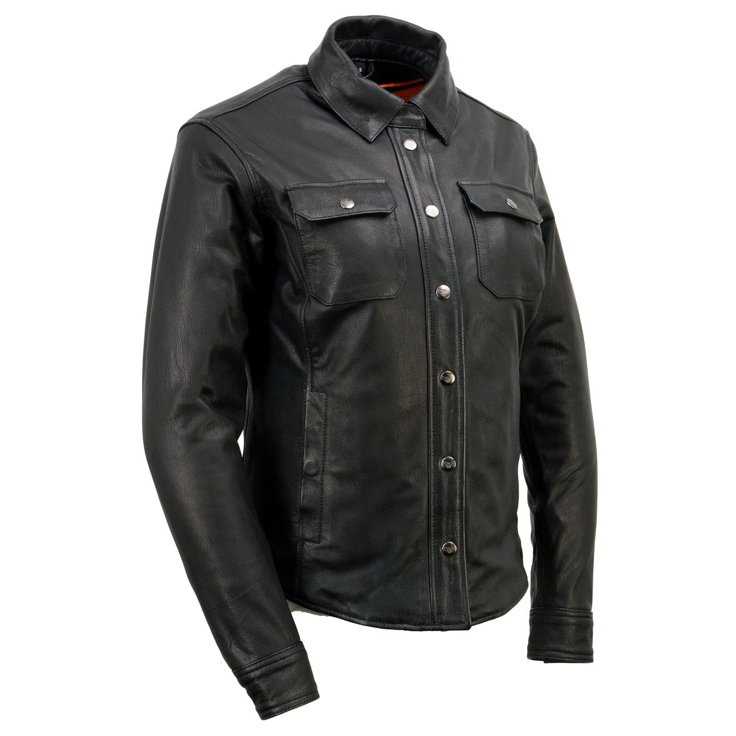 Milwaukee Leather MLL2600 Women's Black Premium Leather Shirt Style Jacket w/Removable Liner - Large