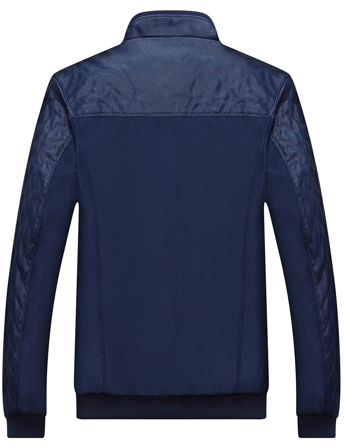 Tanming Men's Casual Slim Fit Lightweight Zip Up Softshell Bomber Jacket (XX-Large, Blue)