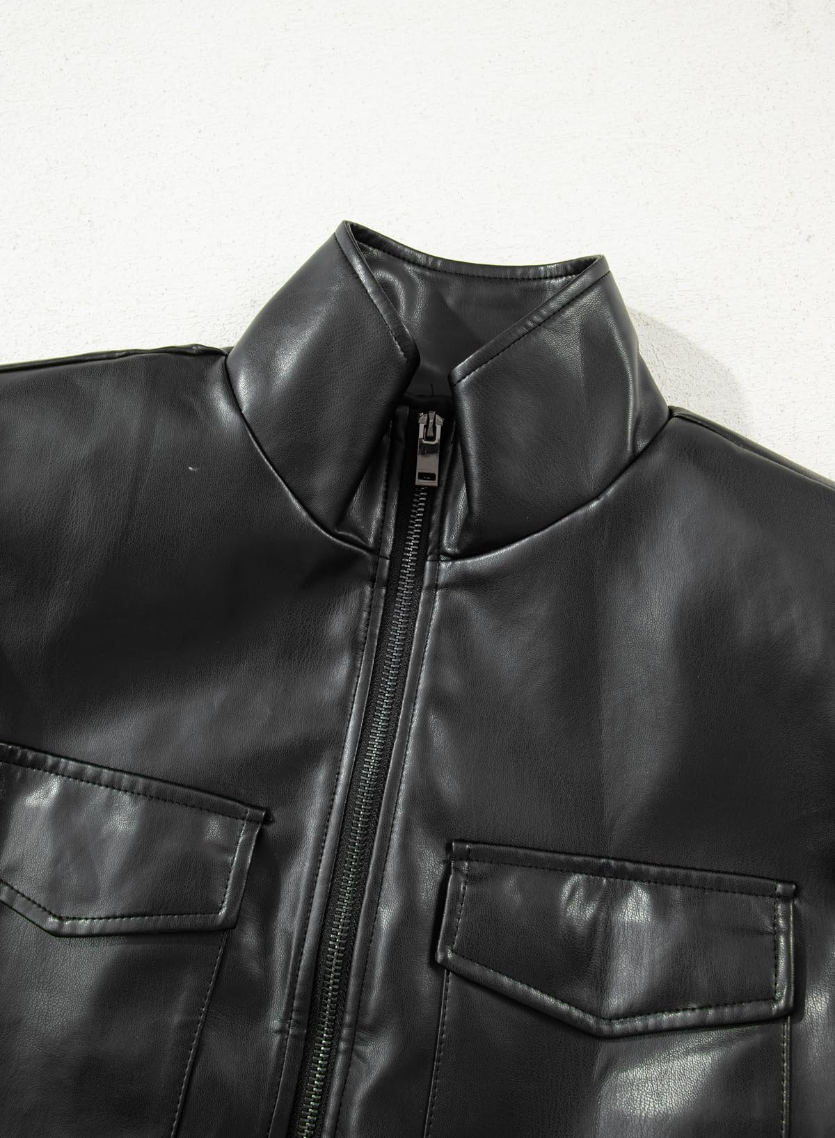 EVALESS Womens Leather Vest Fall Outfits Fashion 2025 Sleeveless Faux Leather Jacket Zip Up Stand Neck Leather Vest Top Solid Casual Clothing Coats Clothes Large