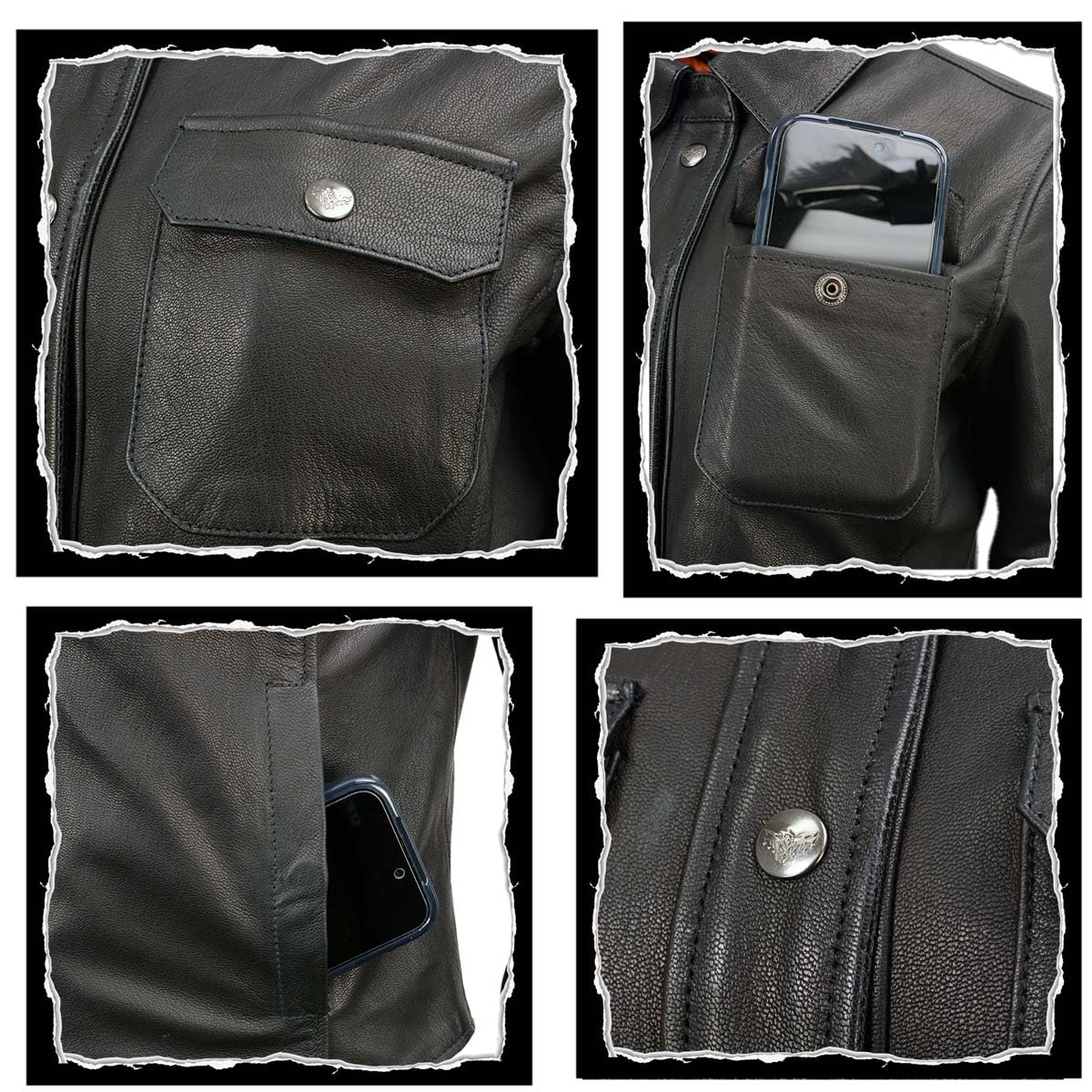 Milwaukee Leather MLL2600 Women's Black Premium Leather Shirt Style Jacket w/Removable Liner - Large