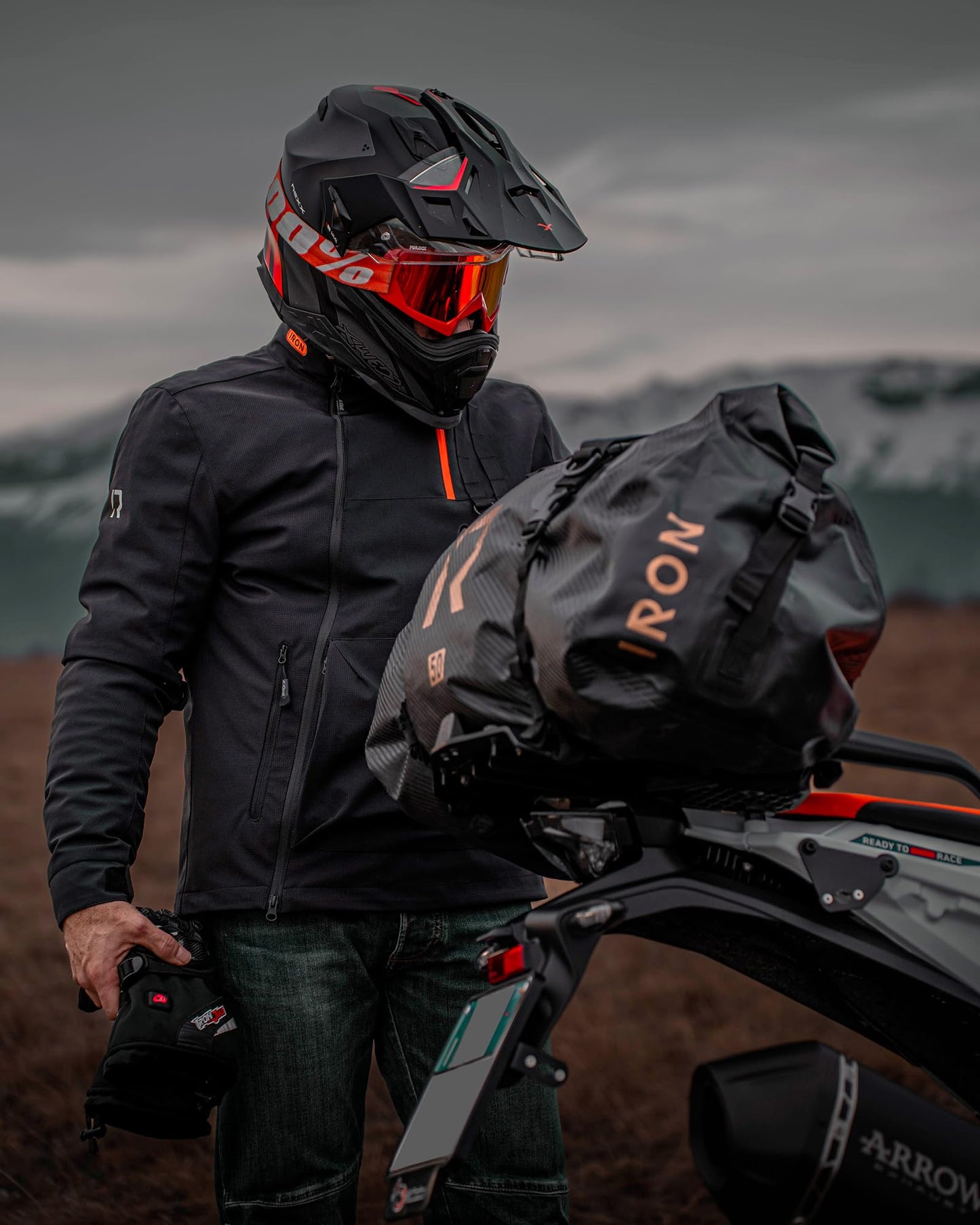 RIDEIRON Motorcycle Riding Jacket for Men, CE Certified
