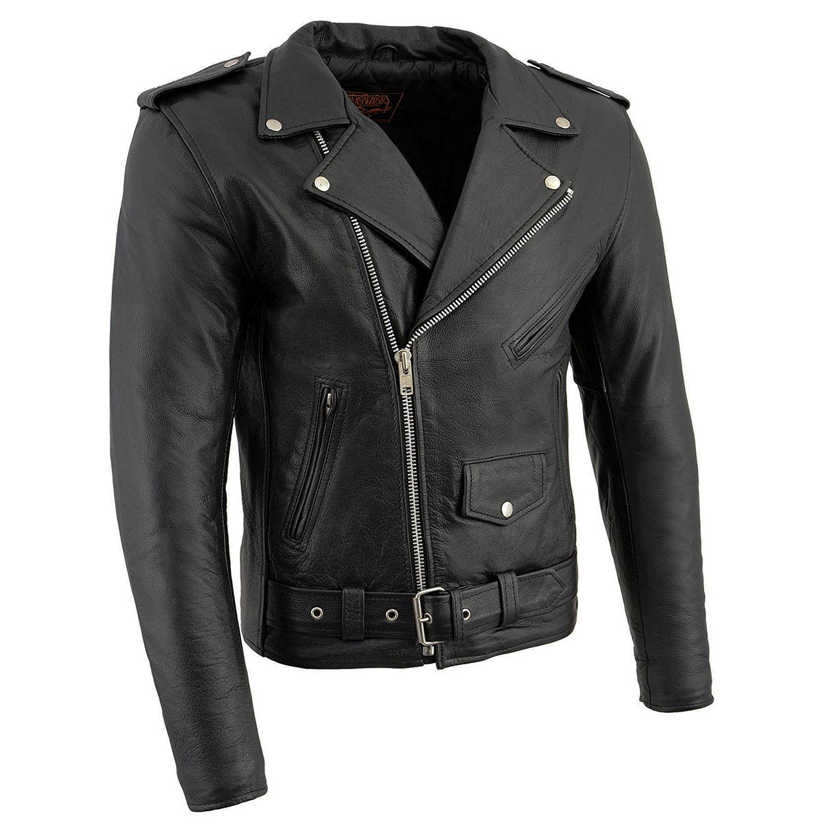 Milwaukee LKM1781-BLK-L Men's Motorcycle Jacket (Black, Large)