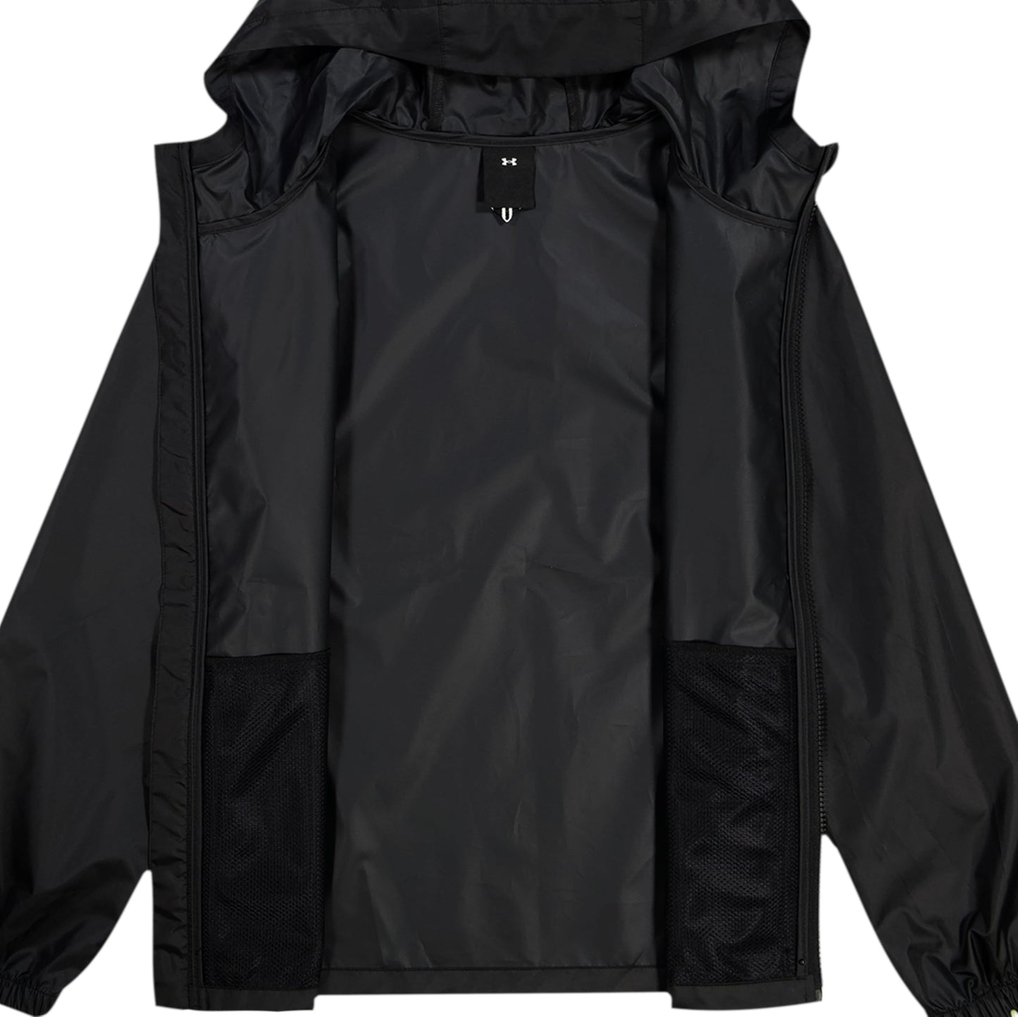 Under Armour Boys' Manataug Hooded Windbreaker Jacket, Water Repellent & Windproof, Black Madeweather, YM