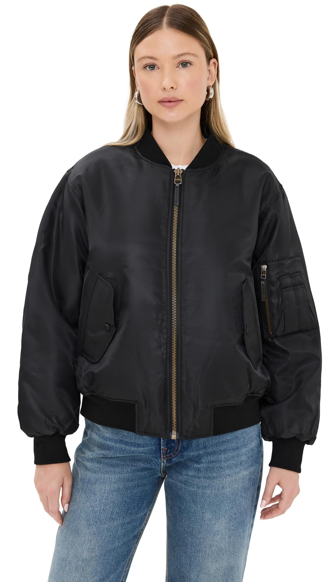 ANINE BING Women's Leon Bomber Jacket, Black, XS