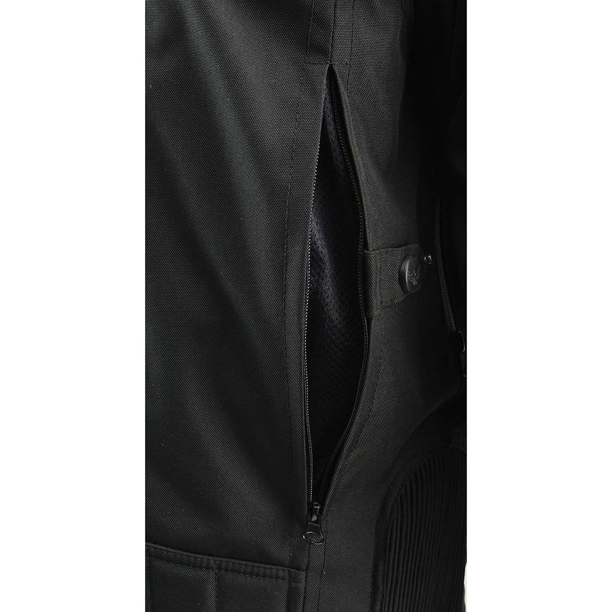 Milwaukee Leather Men’s CE Armored All-Season Motorcycle Jacket – Impact Protection Textile Racer Design - X-Large