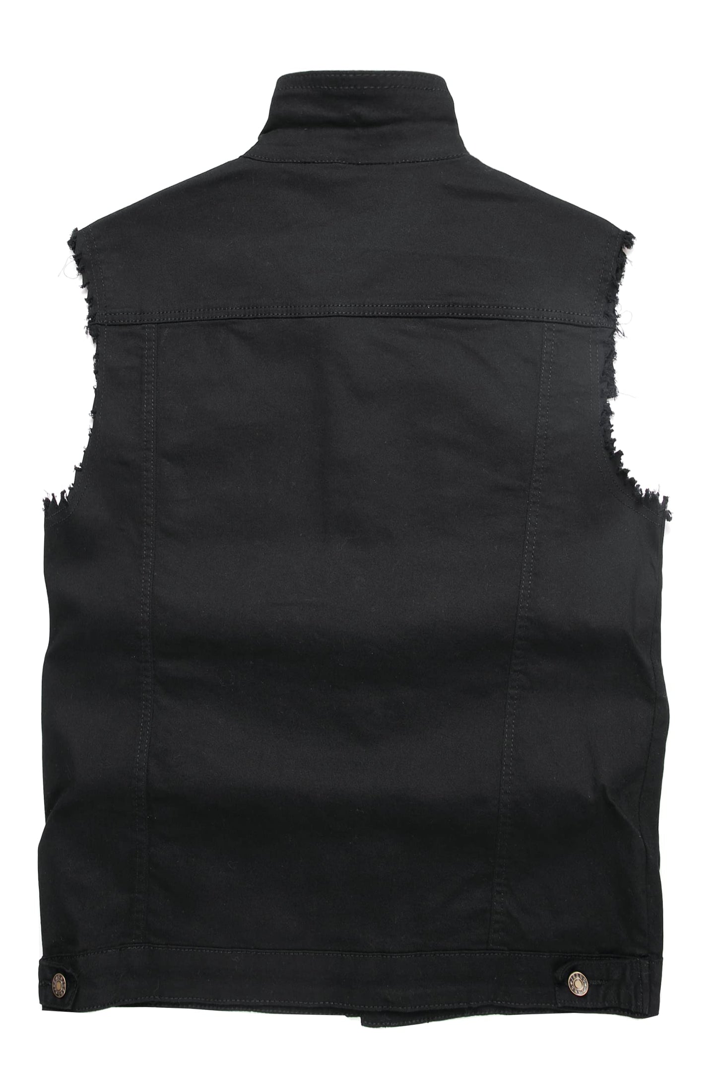 Ginsiom Gisiom Punk Vest,Black Denim Rocker Vest For Men 80'S Sleeveless Biker Jean Jacket Motorcycle Metal Shirt Xl