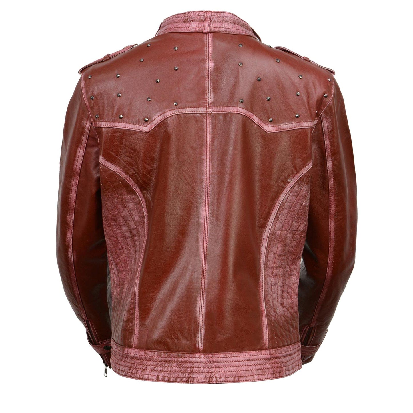 Milwaukee Leather Women's Premium Leather Biker Style Casual Fashion Coats-Jackets SFL - Large