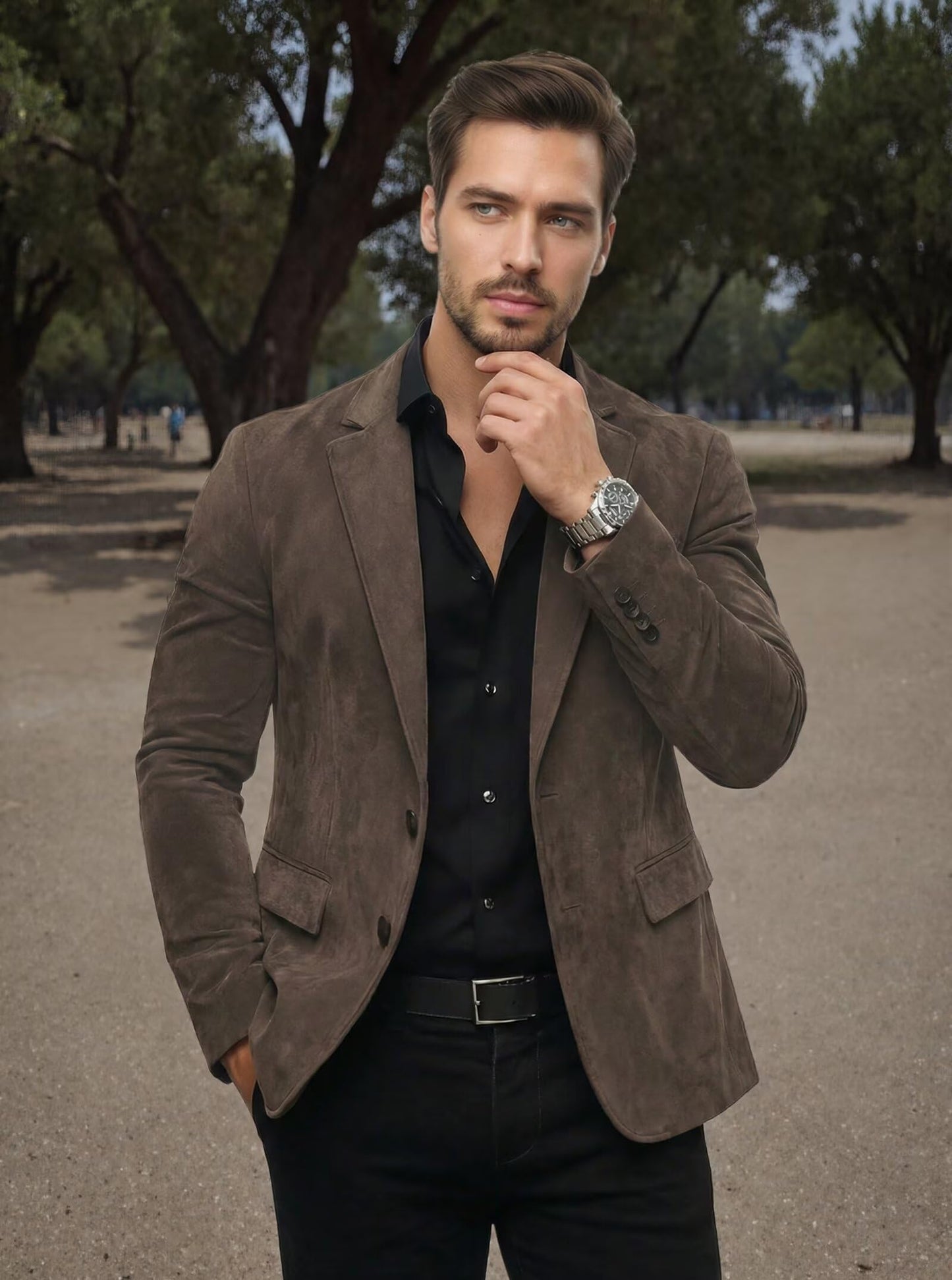 Suede Blazer for Men Grape Retro Mens Blazer Suede Suit Jacket for Mens Jacket Men Casual Blazers Faux Leather Business Wedding Prom XXL