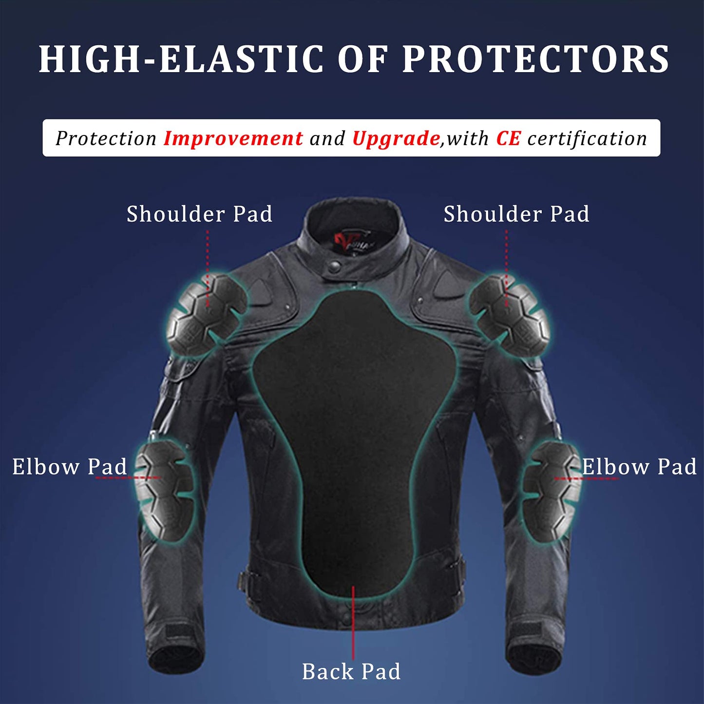 BORLENI Motorcycle Jacket for Men with Armor Riding Jacket CE Approved