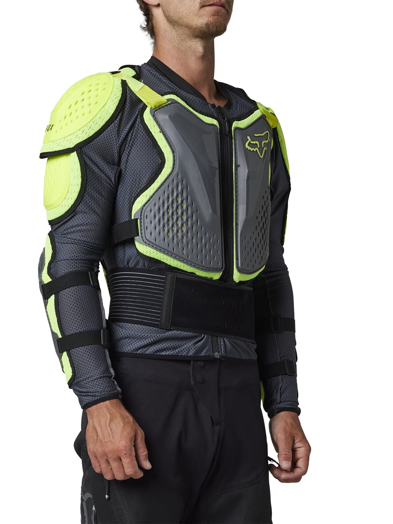 Fox Racing Titan Sport Motocross Dirt Bike Chest Guard Jacket, Dark Shadow, Large