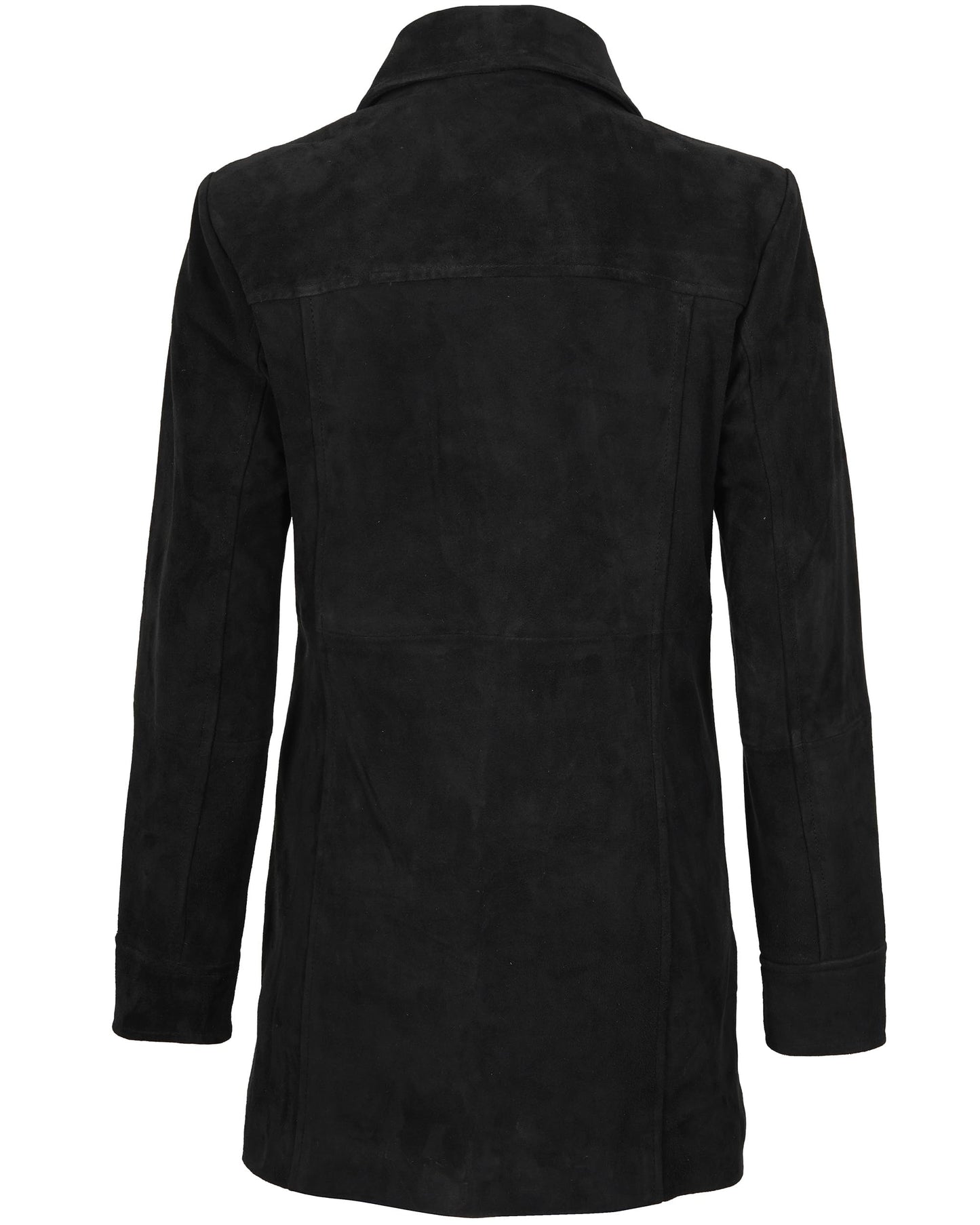 Decrum Women Leather Jacket - Leather Coat Suede Women | [1328874] Kands Suede Blck, L
