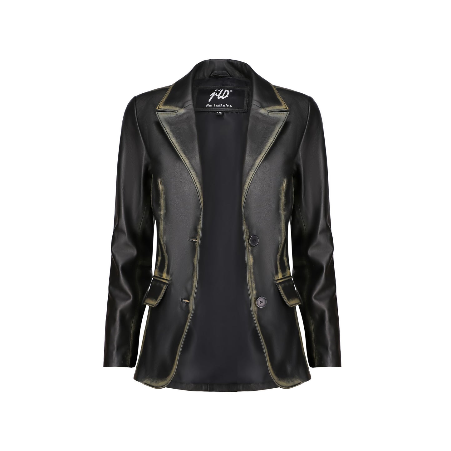 Jild Classic Style Leather Blazer Women - Casual Coat Leather Jacket Women (LC-Rub-XXL)