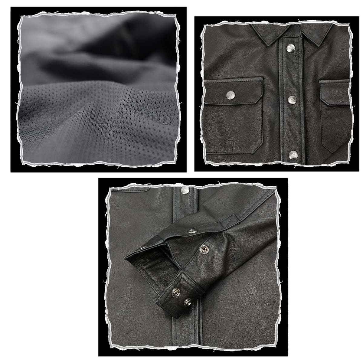 Milwaukee Leather MLL2600 Women's Black Premium Leather Shirt Style Jacket w/Removable Liner - Large