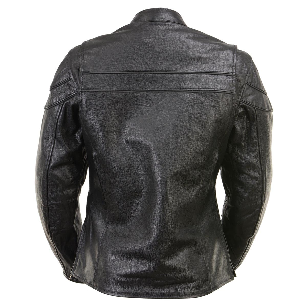 Milwaukee Leather LKL27008 Women's Premium Black Leather Motorcycle Rider Jacket with CE Armor Protection - Medium