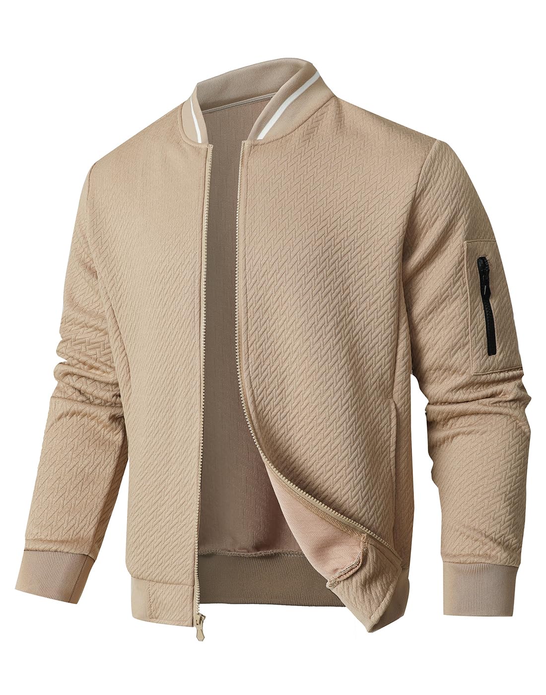 SAVKOOV Mens Loose Fit Lightweight Jacket Casual Stylish bomber Jacket