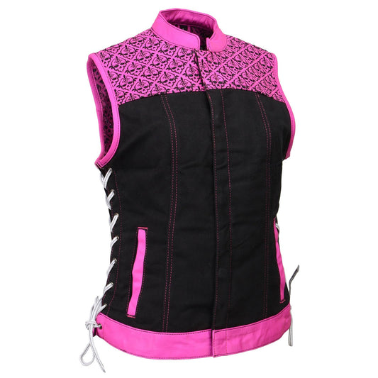 Milwaukee Leather Women's Premium Denim Motorcycle Rider Vest | MDL - Medium