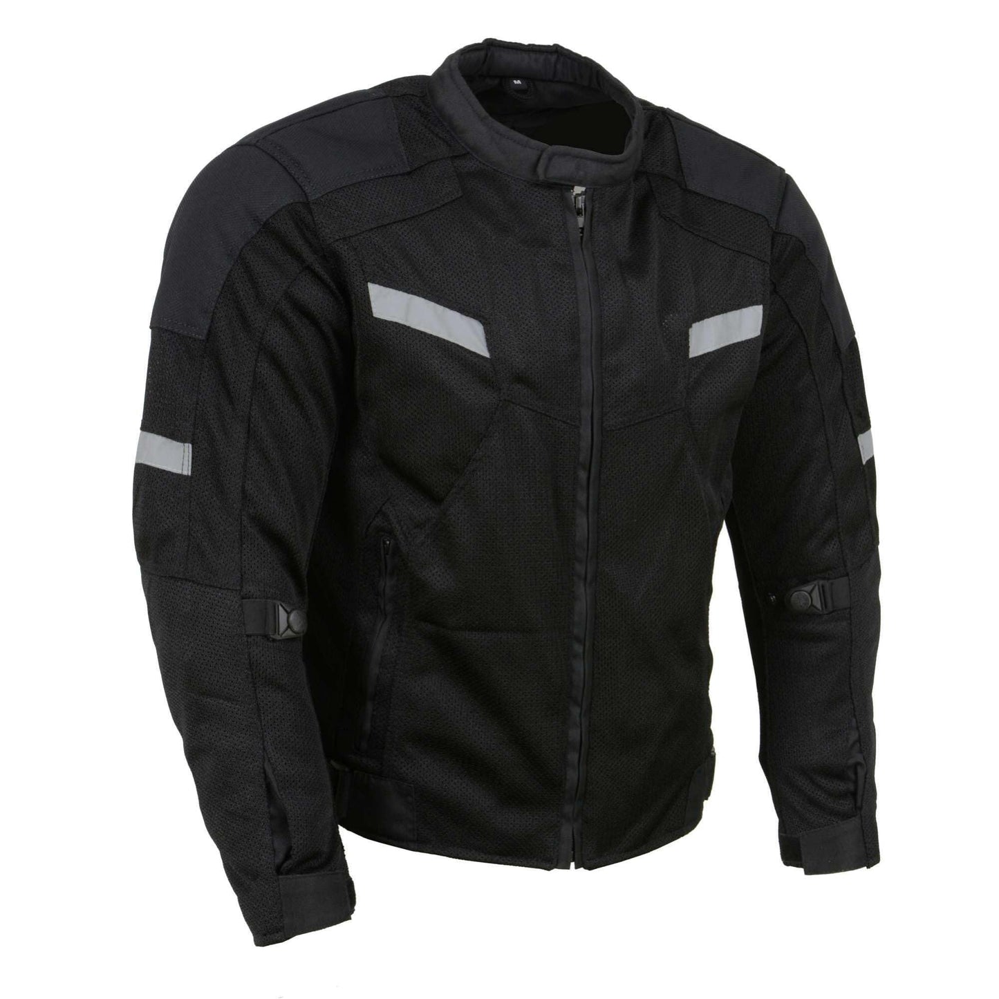 Milwaukee Leather Men’s CE Armored All-Season Motorcycle Jacket – Impact Protection Textile Racer Design - X-Large