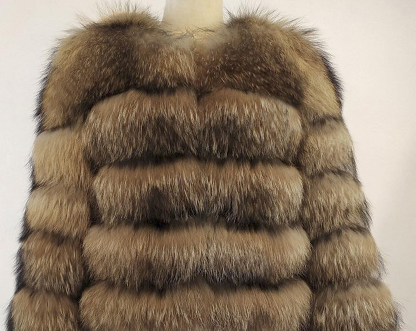 loveimgs Women Warm Fluffy Cropped Puffer Jacket Faux Fur Coat Crop Parka Collarless Winter Teddy Bear Coat Overcoat (Medium, Raccoon)
