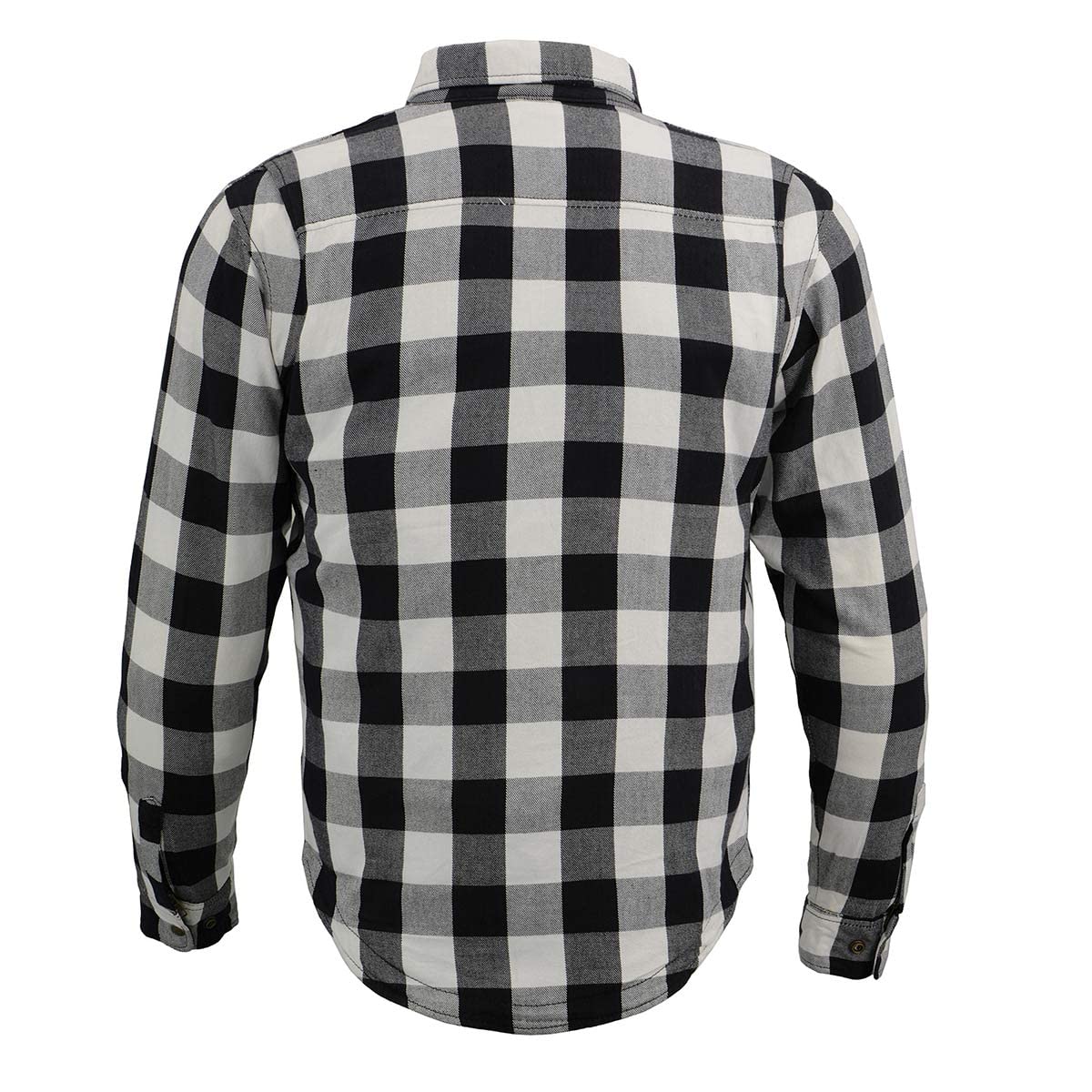 Milwaukee Leather MPM1633 Men's Plaid Flannel Biker Shirt with CE Approved Armor - Reinforced w/Aramid Fiber - X-Large Multi