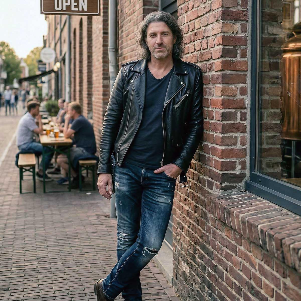 Milwaukee Leather Men's Classic Premium Leather Motorcycle Biker Riders Jackets - Large