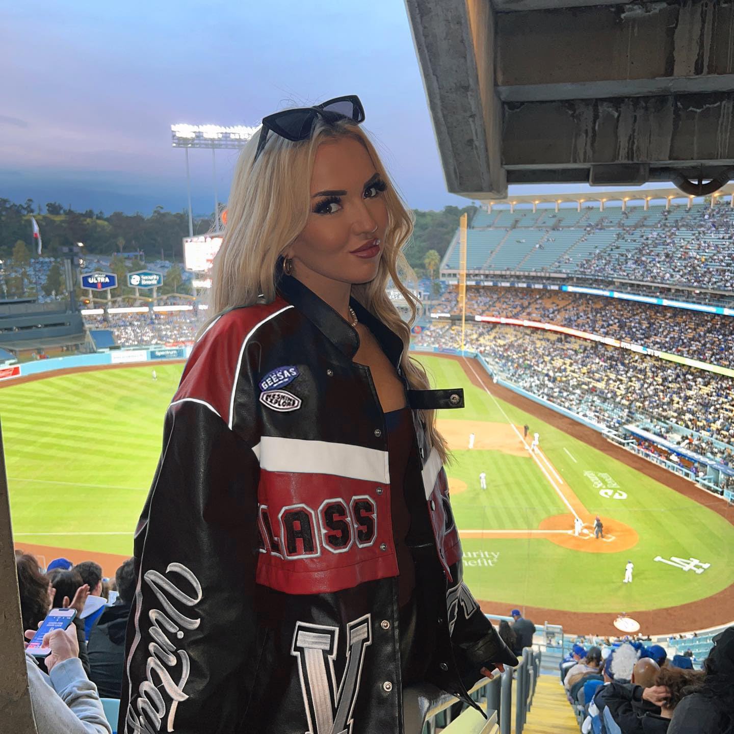 Vamtac Leather Racing Varsity Jackets Oversized Vintage Letterman Racing Bomber Coat Trendy Streetwear Red XS