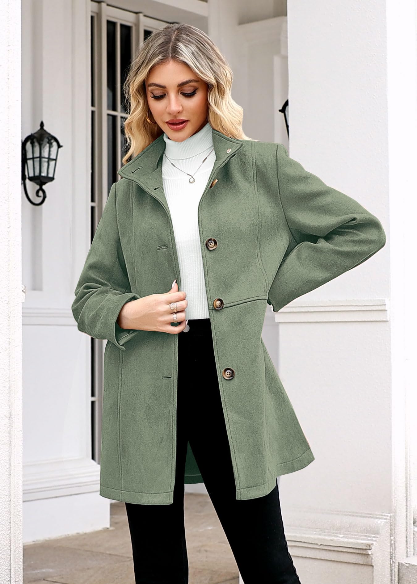 Women's Single Breasted Suede Leather Jacket Coat 2025 Fashion Winter Stand Collar Trench Coats