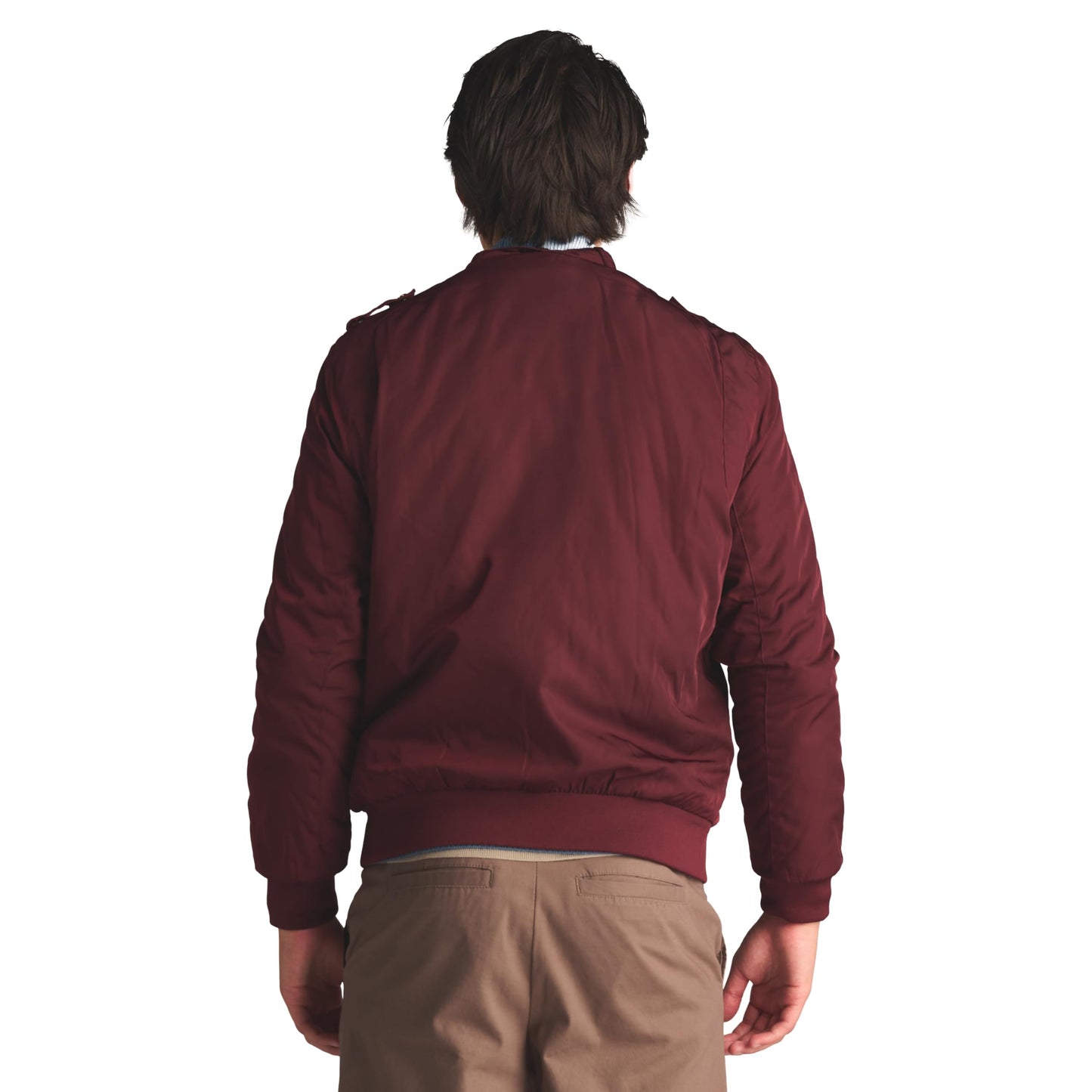 Members Only Men's Iconic Racer Quilted Lining & Slim Fit Jacket (Burgundy, Small)