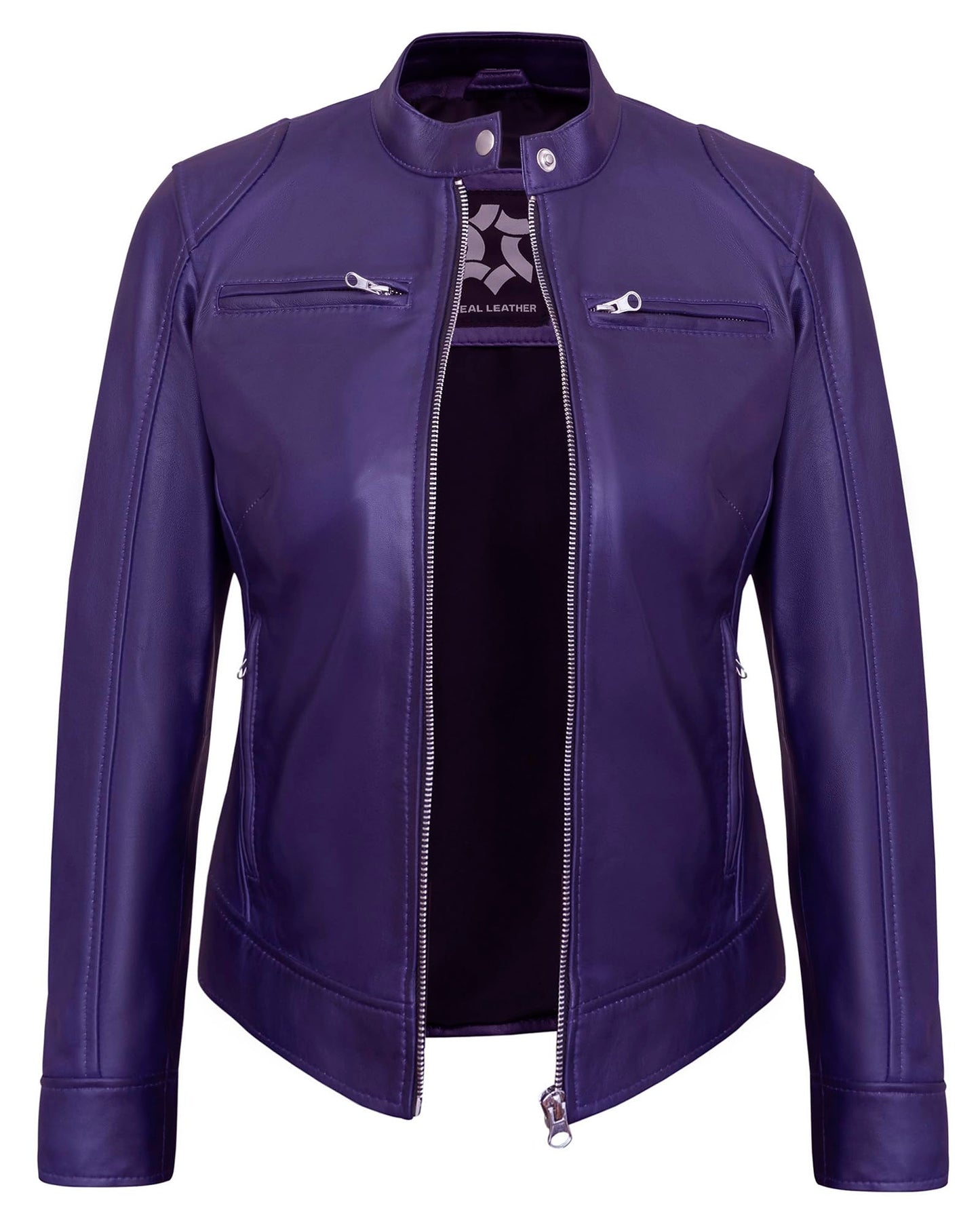 UrbanFocal Purple Leather Jacket Women Outerwear | [101008002] Prpl Ddge, S