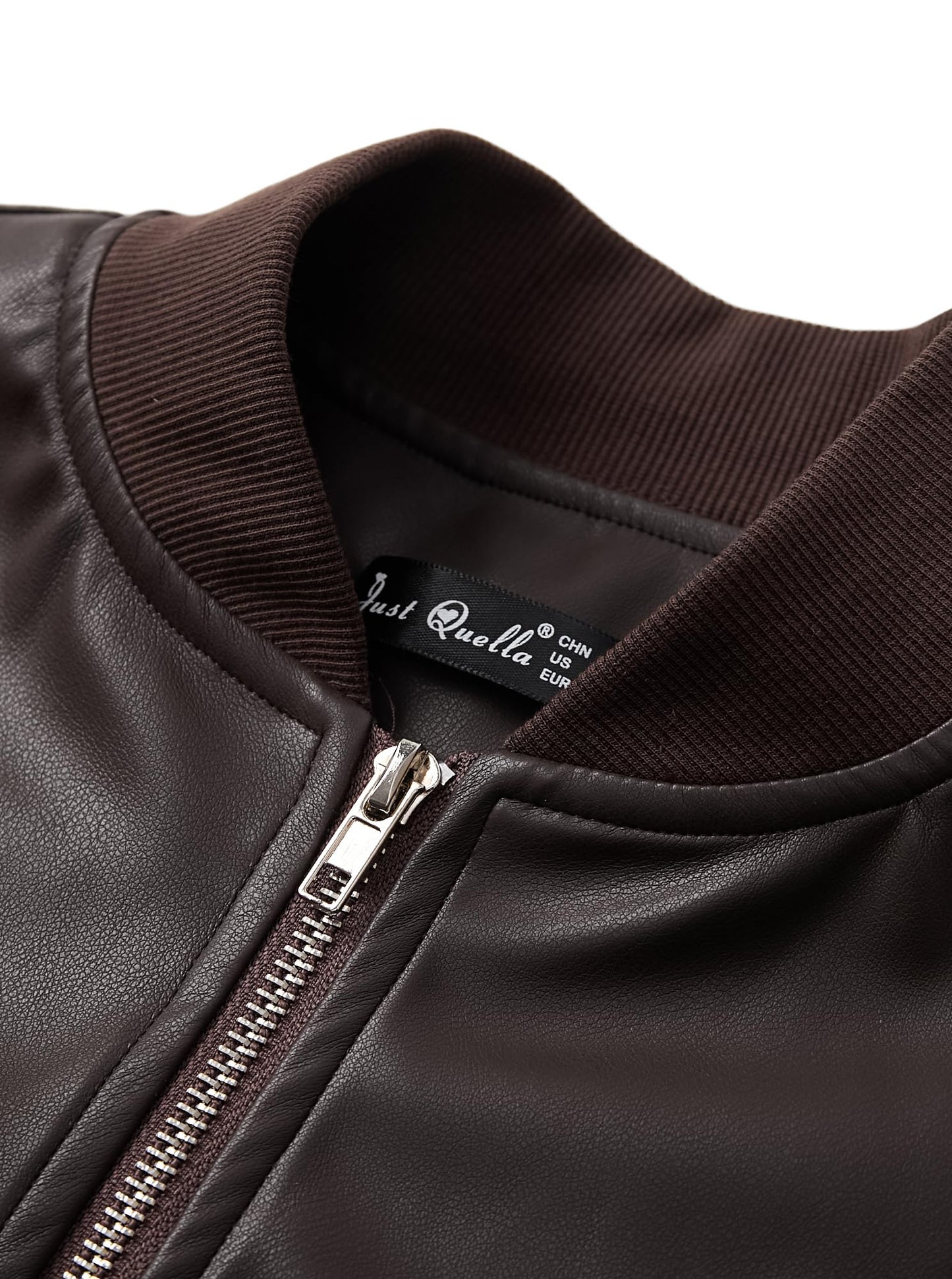 Eliacher Pu Leather Baseball Jacket Women Crop (US 4-6)