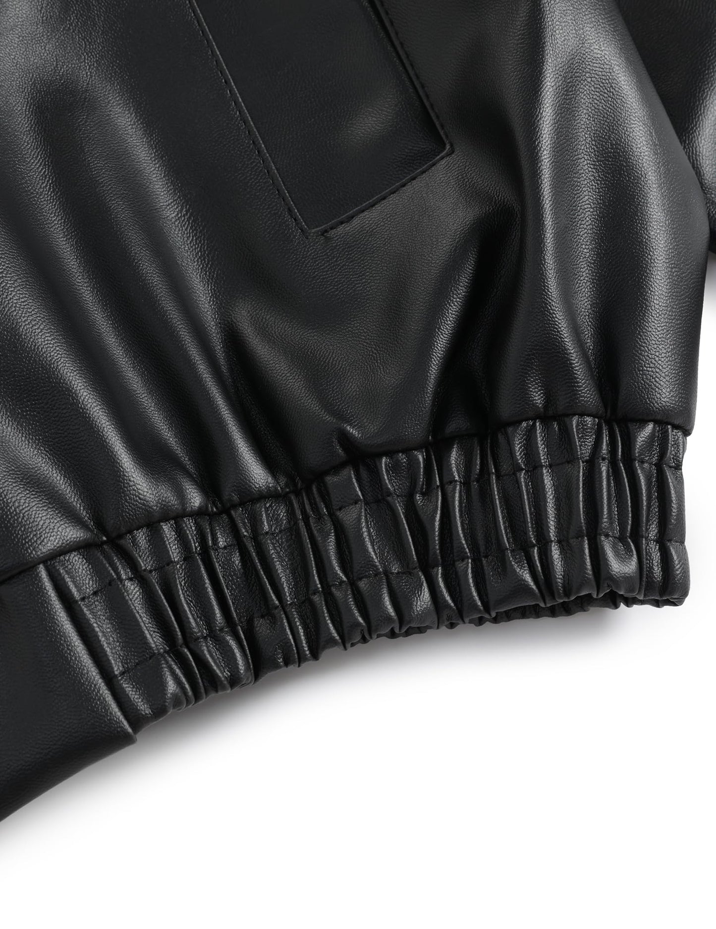 Aelfric Eden Womens Cropped Leather Jacket Y2k Faux Motorcycle Bomber Moto Biker Streetwear Jackets Coats