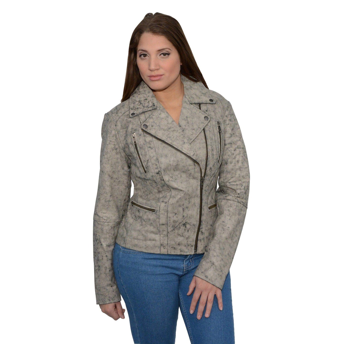 Milwaukee Leather Women's Premium Leather Biker Style Casual Fashion Coats-Jackets SFL - Large