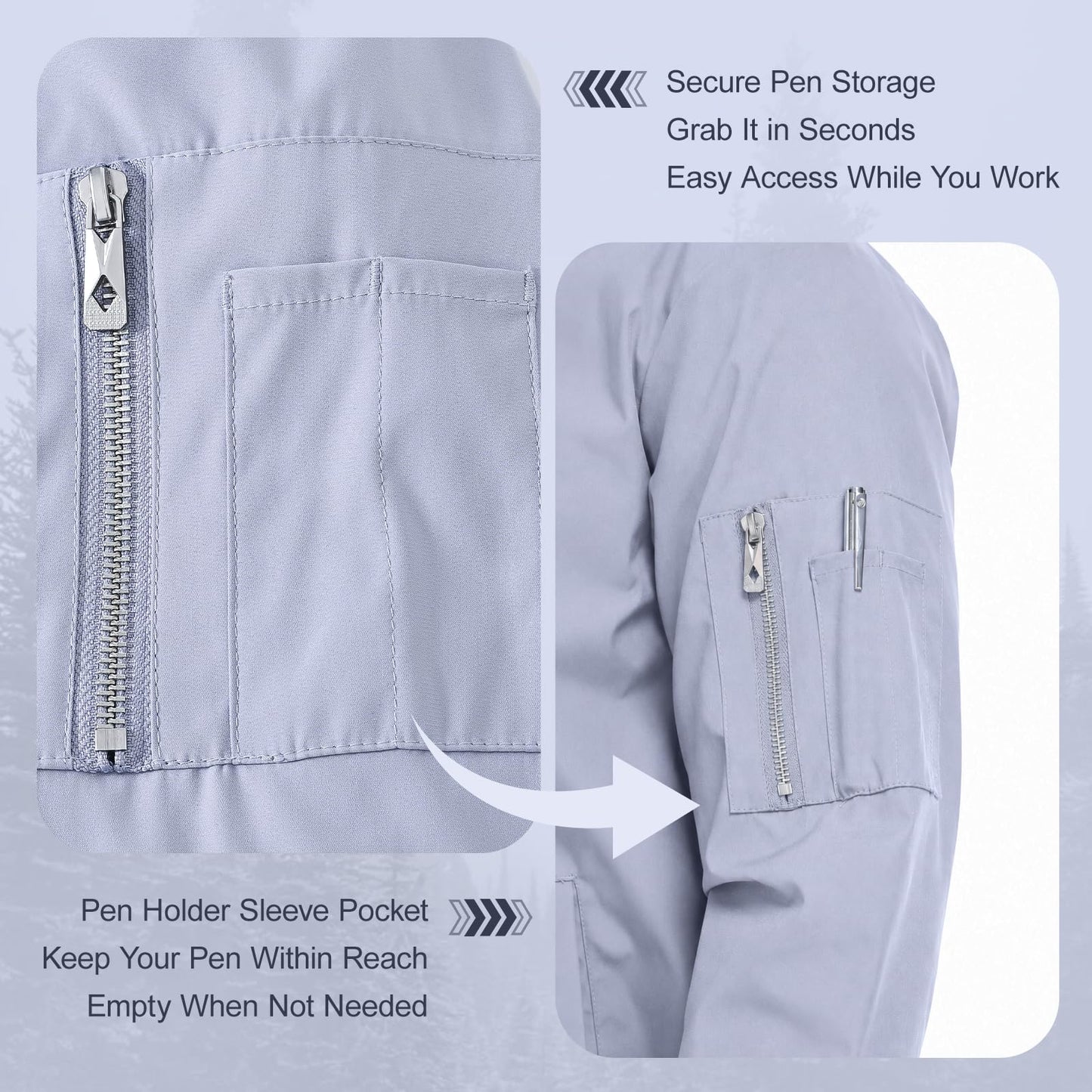 Rapoo Men's Windbreaker Jacket Lightweight Waterproof Zip LightGrey S