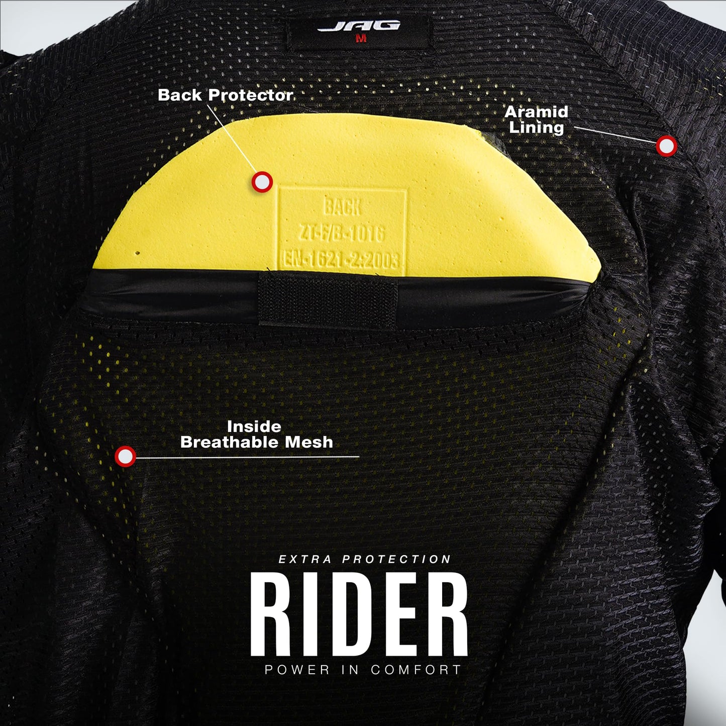 JAG Motorcycle Protective Hoodie with Partial Aramid Lining, Riding Jacket