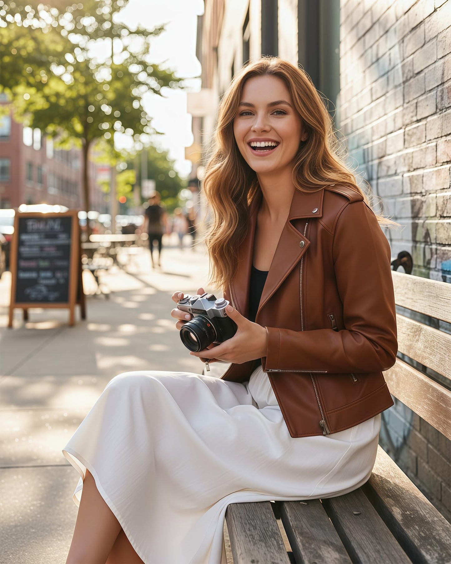 Ommiivex Women Faux Jacket Leather Cropped Bomber Coat Fall Winter 2026 Spring Outfit lady Fashion Pleather Clothes Fake Suede Cute Zip Casual Short Vintage Favorites Going Out Bronw Tan