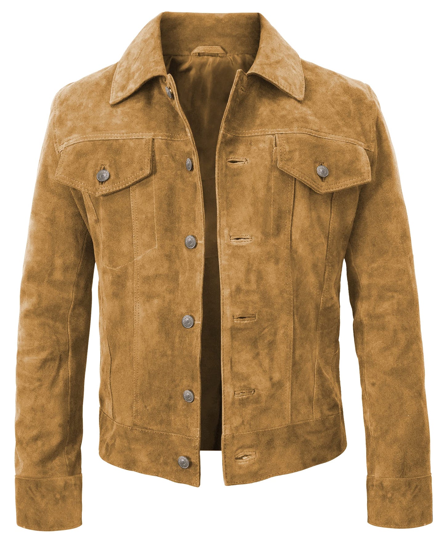 suede trucker jacket men - leather trucker jacket men - cowboy leather jackets - mens suede leather Coat