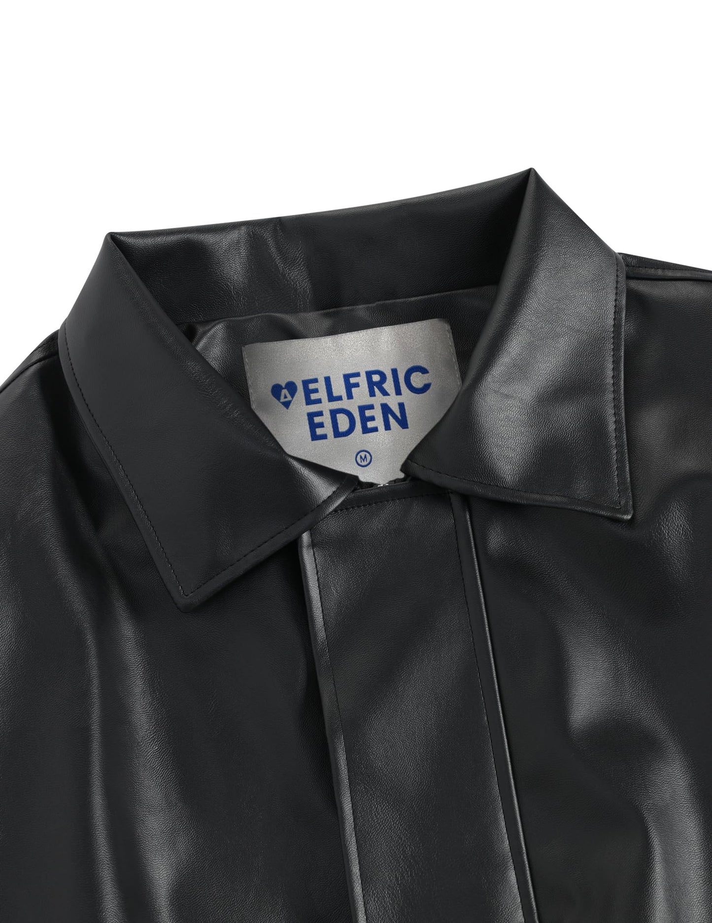 Aelfric Eden Womens Cropped Leather Jacket Y2k Faux Motorcycle Bomber Moto Biker Streetwear Jackets Coats